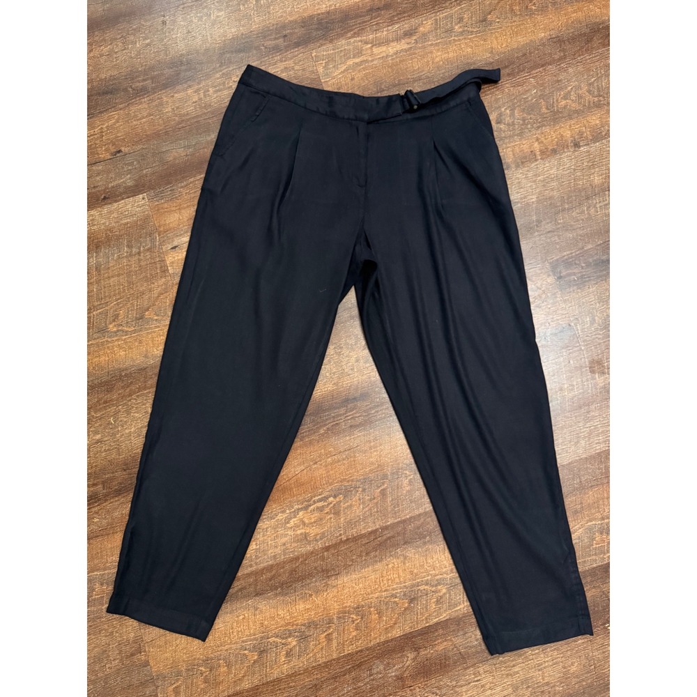 Tommy Bahama Women's Size 10 Black Linen Blend Tailored Ankle Pants